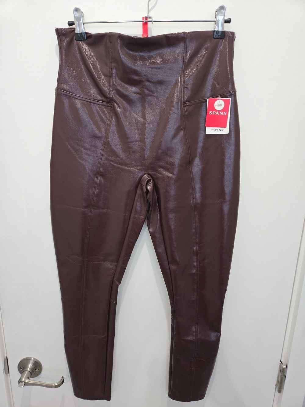 Spanx Faux Leather High-Waist Leggings - Ruby